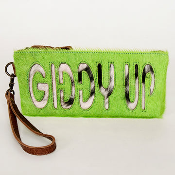 American Darling ADBG344CE Wristlet Hair On Genuine Leather women bag western handbag purse